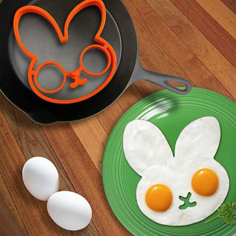 Silicone Egg Pancake Ring Shaper Cooking Tool Rabbit Design Kitchen Gadget