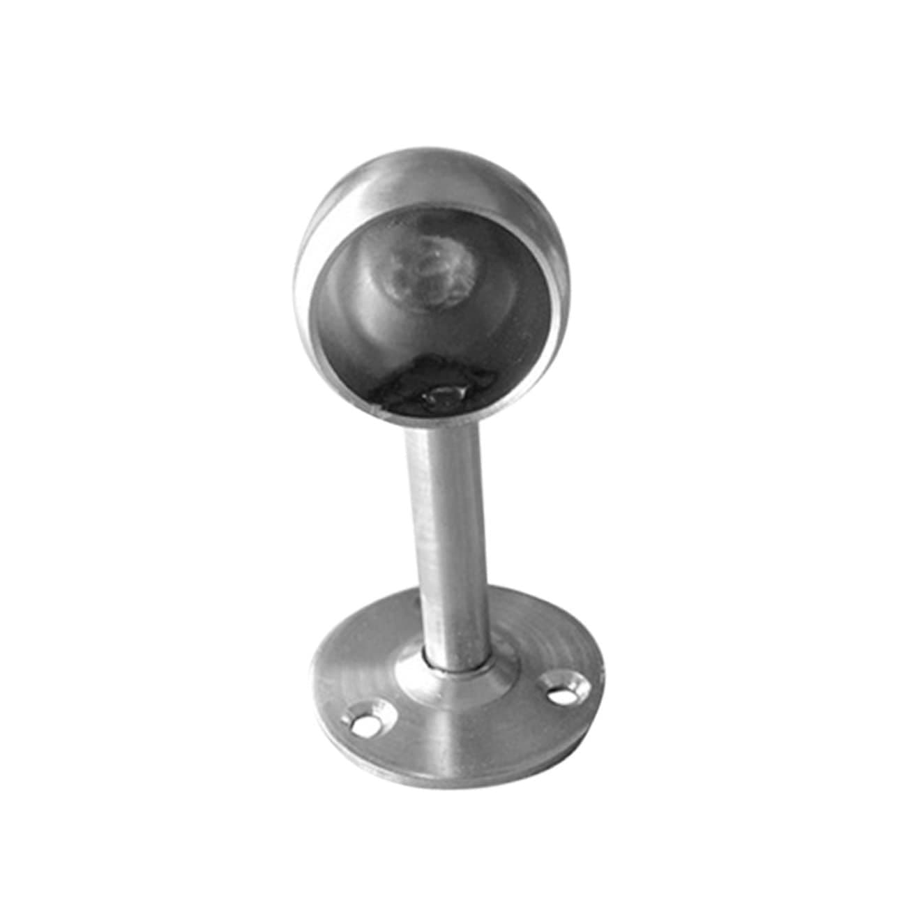 Curtain Rod Bracket Ceiling-Mount Stainless Steel 2 Piece Silver