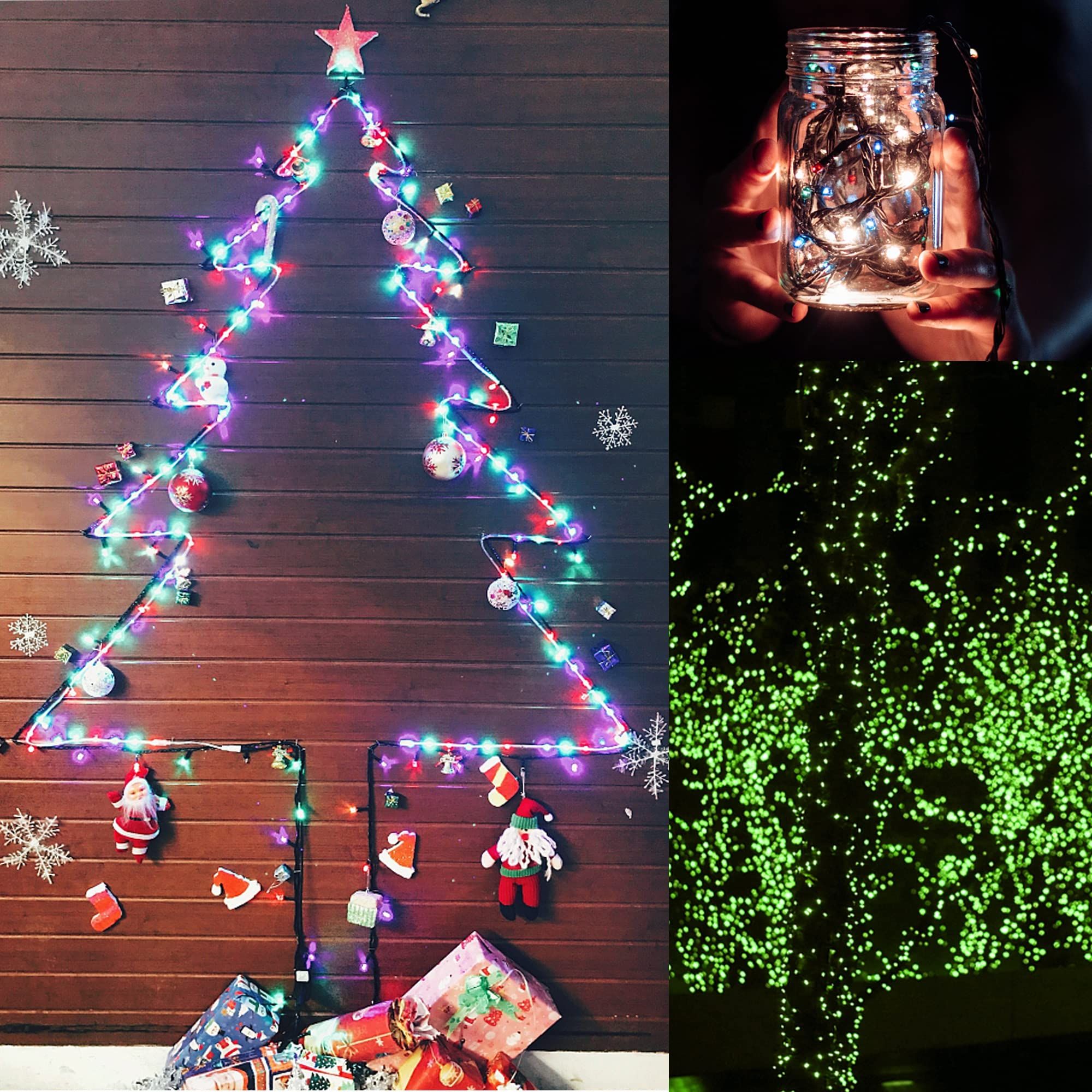 Fairy String Lights,Christmas Lights Lighting Modes,Mini String Lights Plug in for Indoor Outdoor Christmas Tree