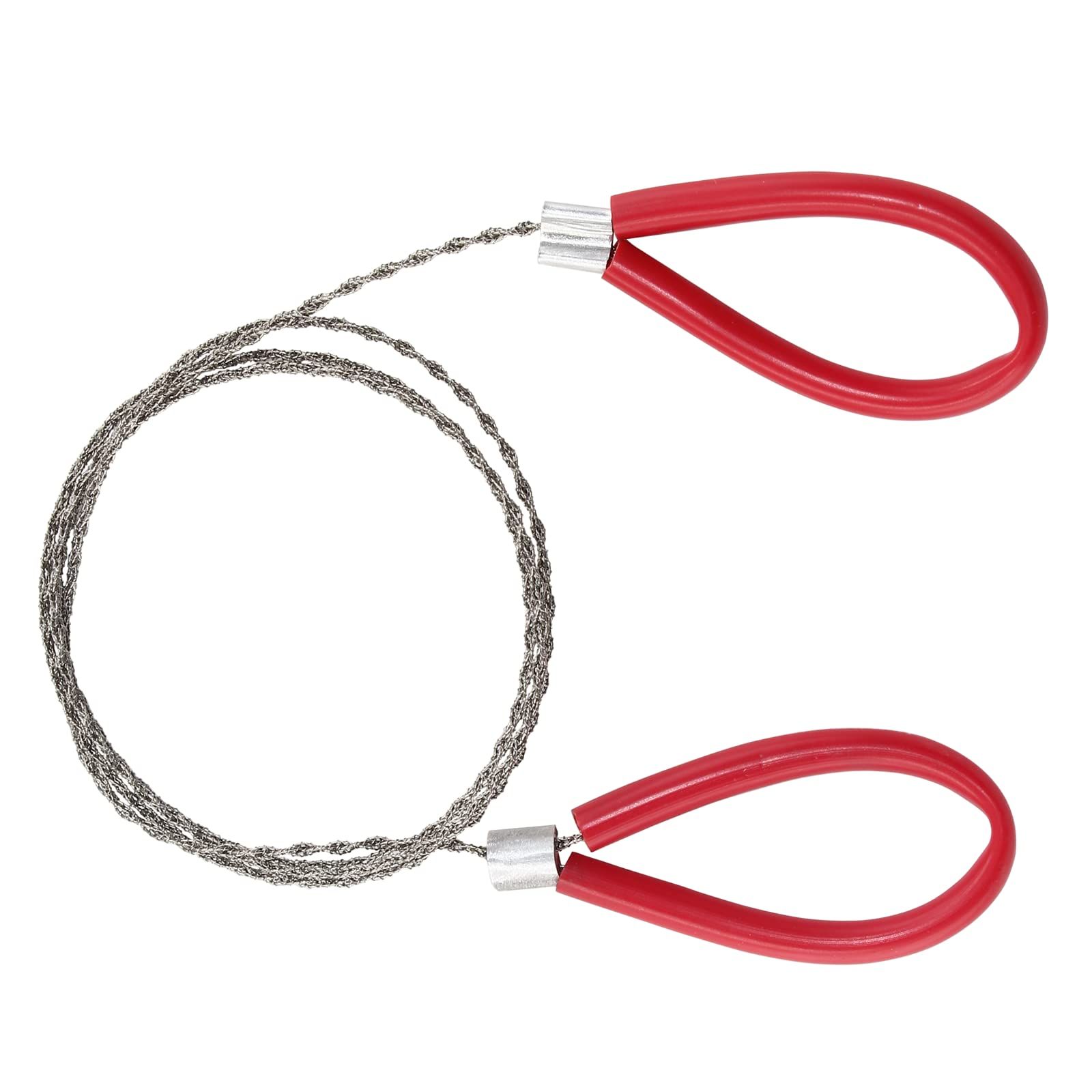 2 Pcs Pipe Cable Saw Stainless Steel Wire Saw Hand Pocket String Rope Saw Emergency Survival Wire Saw Pipe Cutting Tool