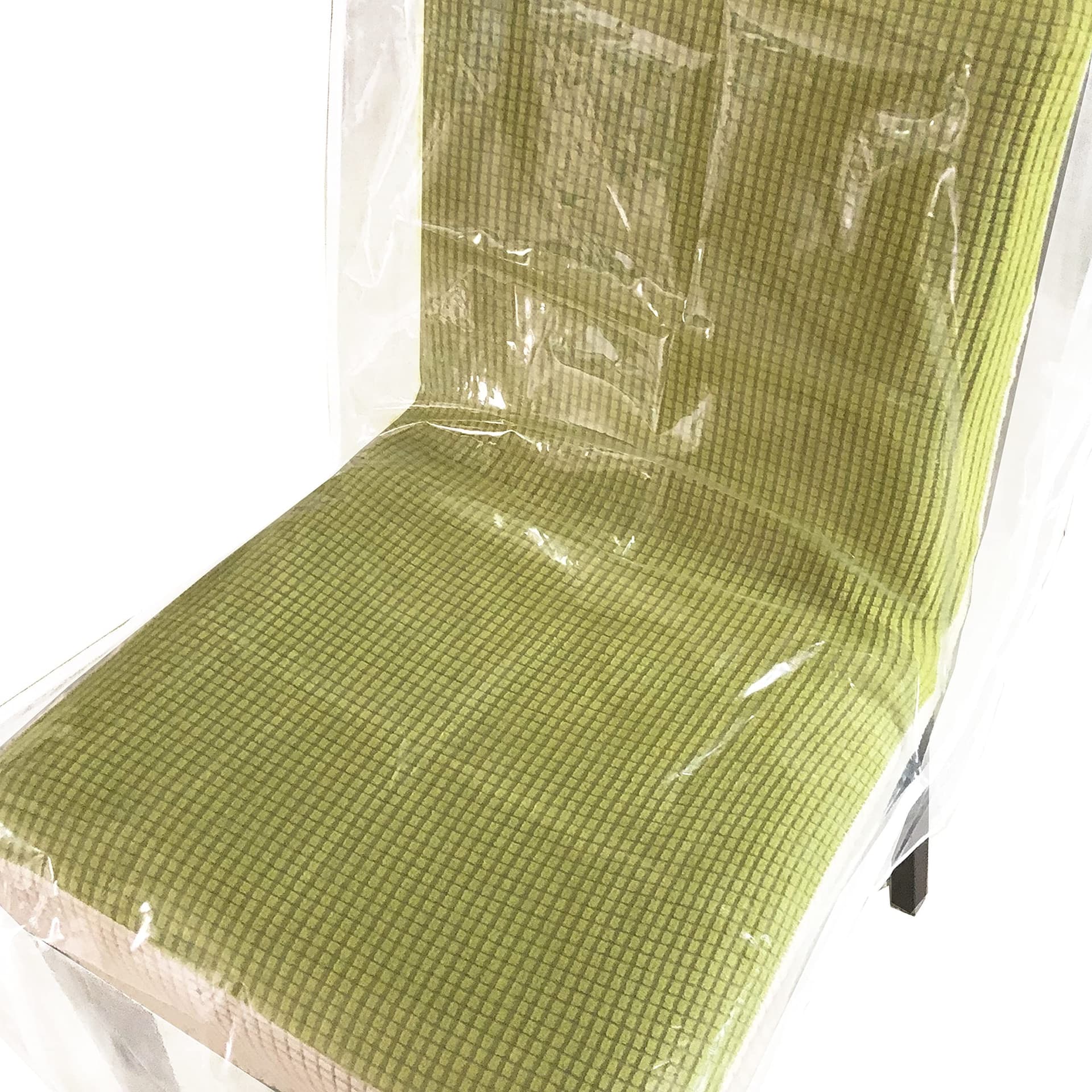 Plastic Dining Chair Covers, Waterproof Plastic Chair Covers with Backrests Heavy Duty Clear Chair Seat Cover, No Dust, Dirt