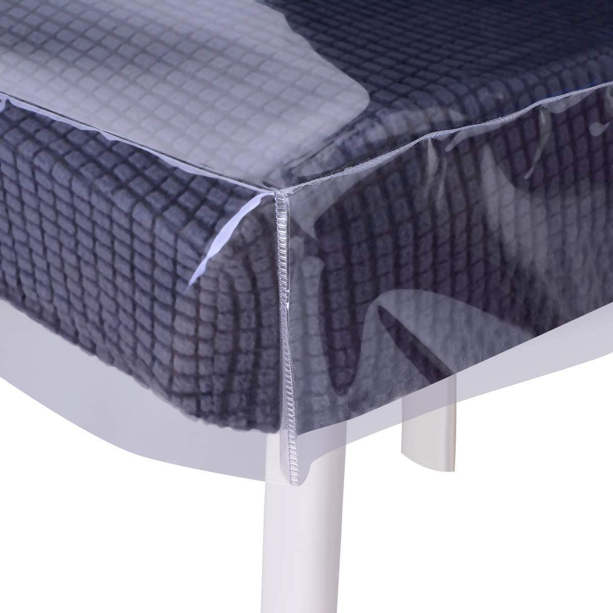 Dinning Chair Plastic Covers-Heavy Duty Clear Slipcovers Seat Protectors Waterproof Covers Your Chairs from Cat Damage