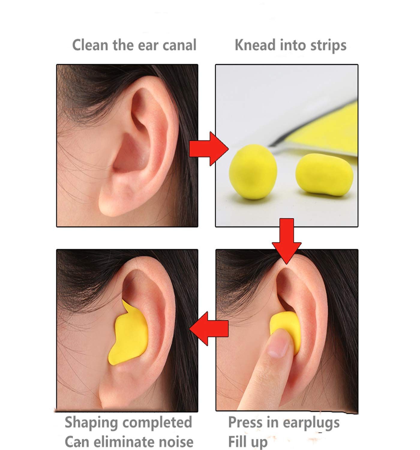 2pc Soft Moldable Silicone Putty Ear Plugs -Comfortable Small Earplugs for Swimming, Bathing, Travel, Loud Events and Flying