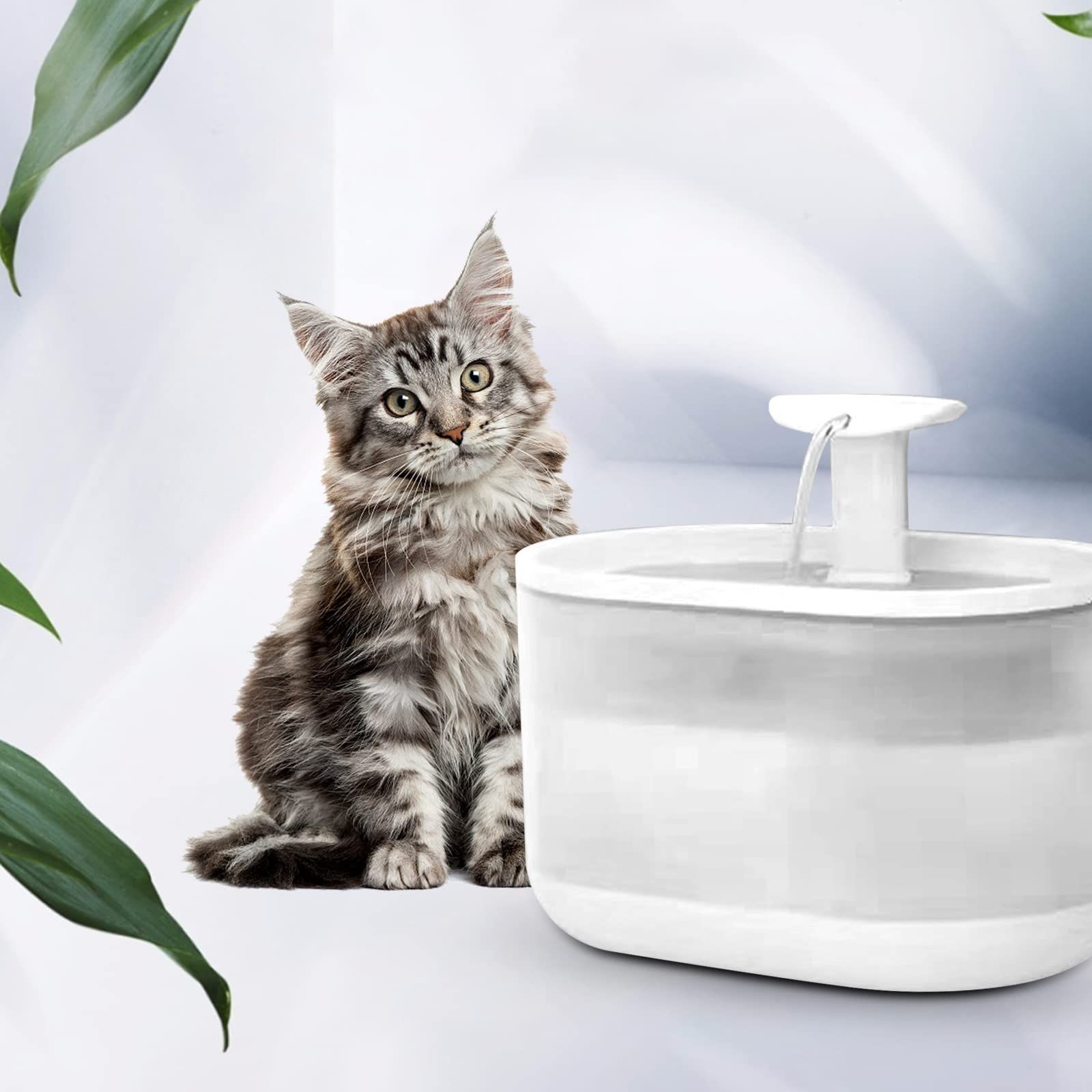 Cat Fountain Filters Replacement for Cat Water Fountain, Carbon Ion-Resin Filters& Sponge Filters for Pet Fountain Dispenser