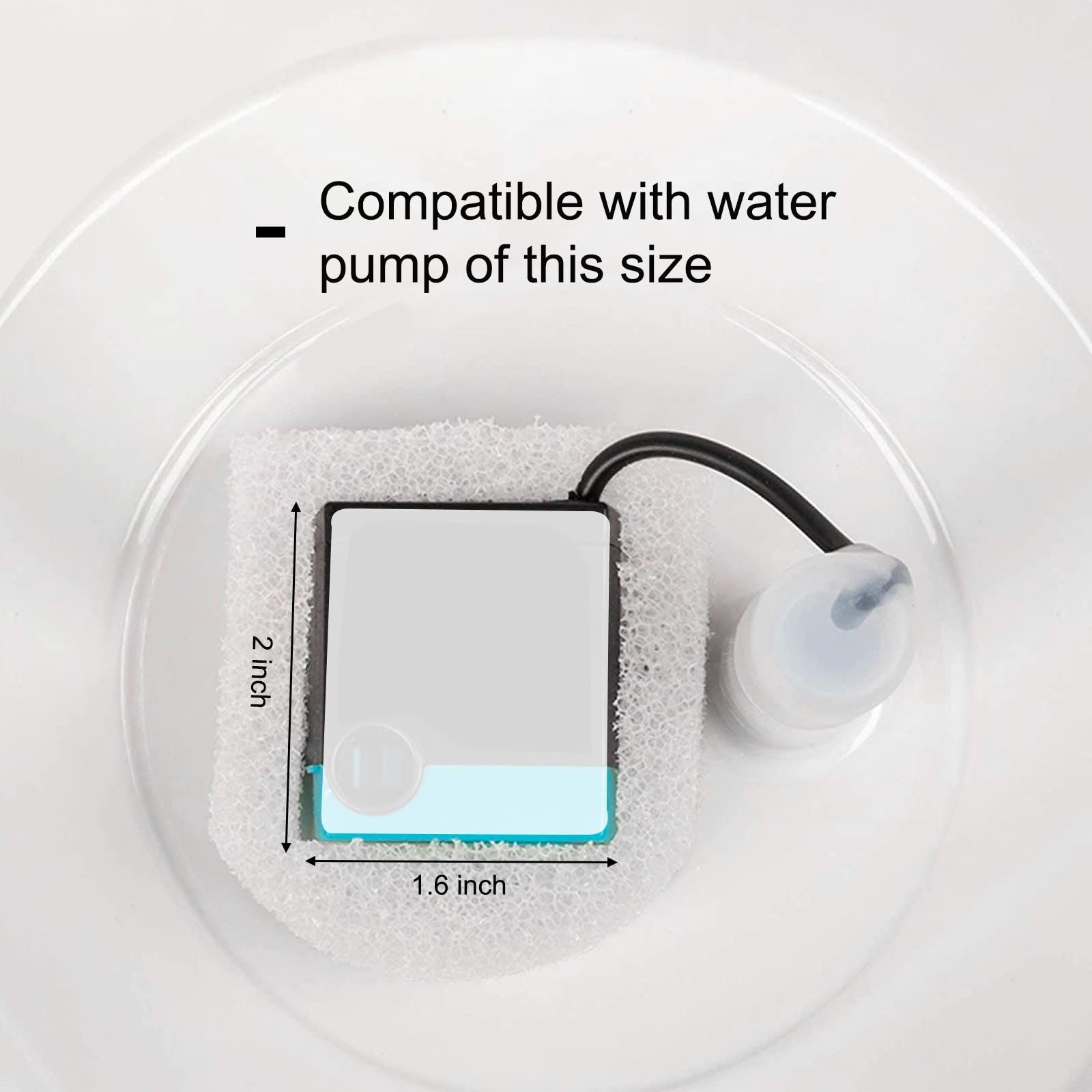 8pc Cat Water Fountain Foam Filters, Compatible with Multiple Pet Fountain Dispenser Sponge Filters