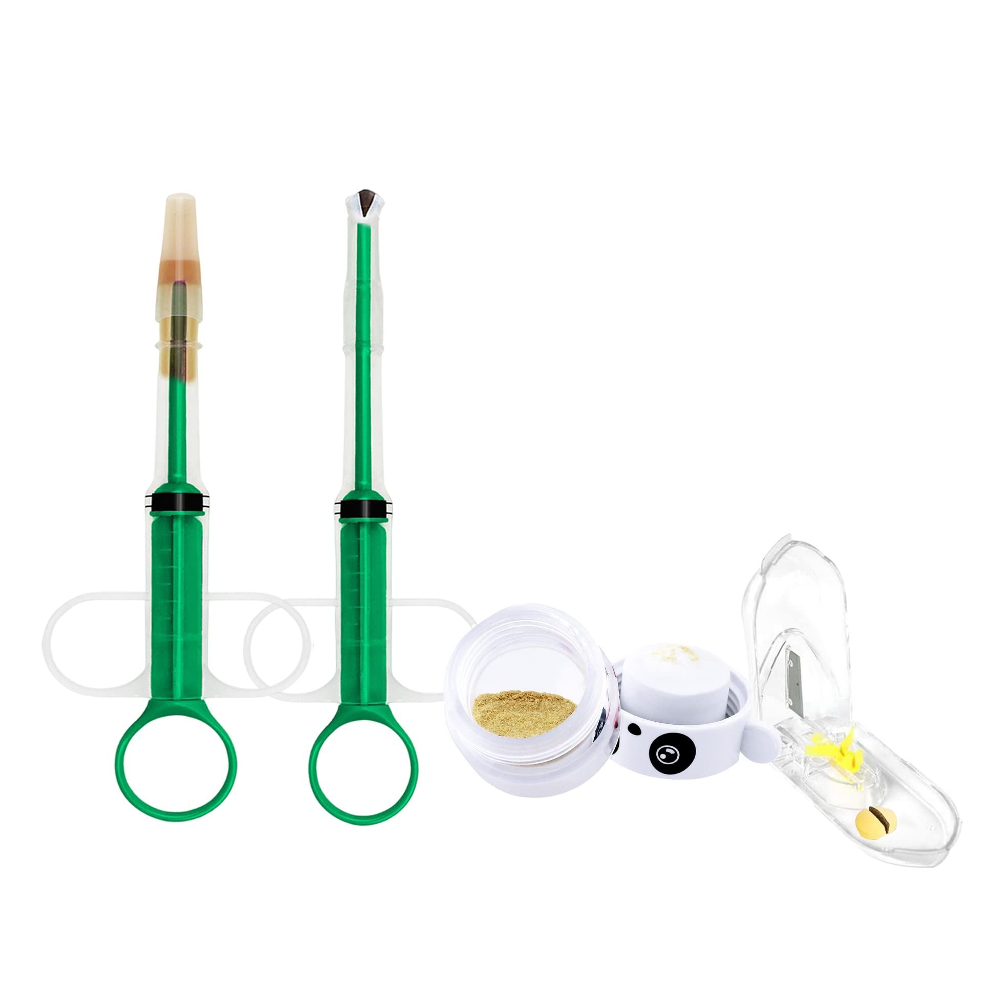 Medicine Feeder for Pets,Piller,Pill Cutter,Pill Crusher for Cats and Dogs, Set,Feeding Pills Water and Milk,Plastics,Reusable