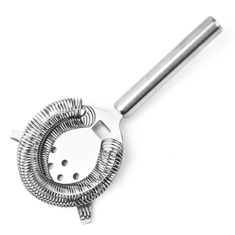 Stainless Steel Cocktail Strainer, Professional Drink Strainer Bar Strainer Hawthorne Strainer for Bar Club Party (Silver)