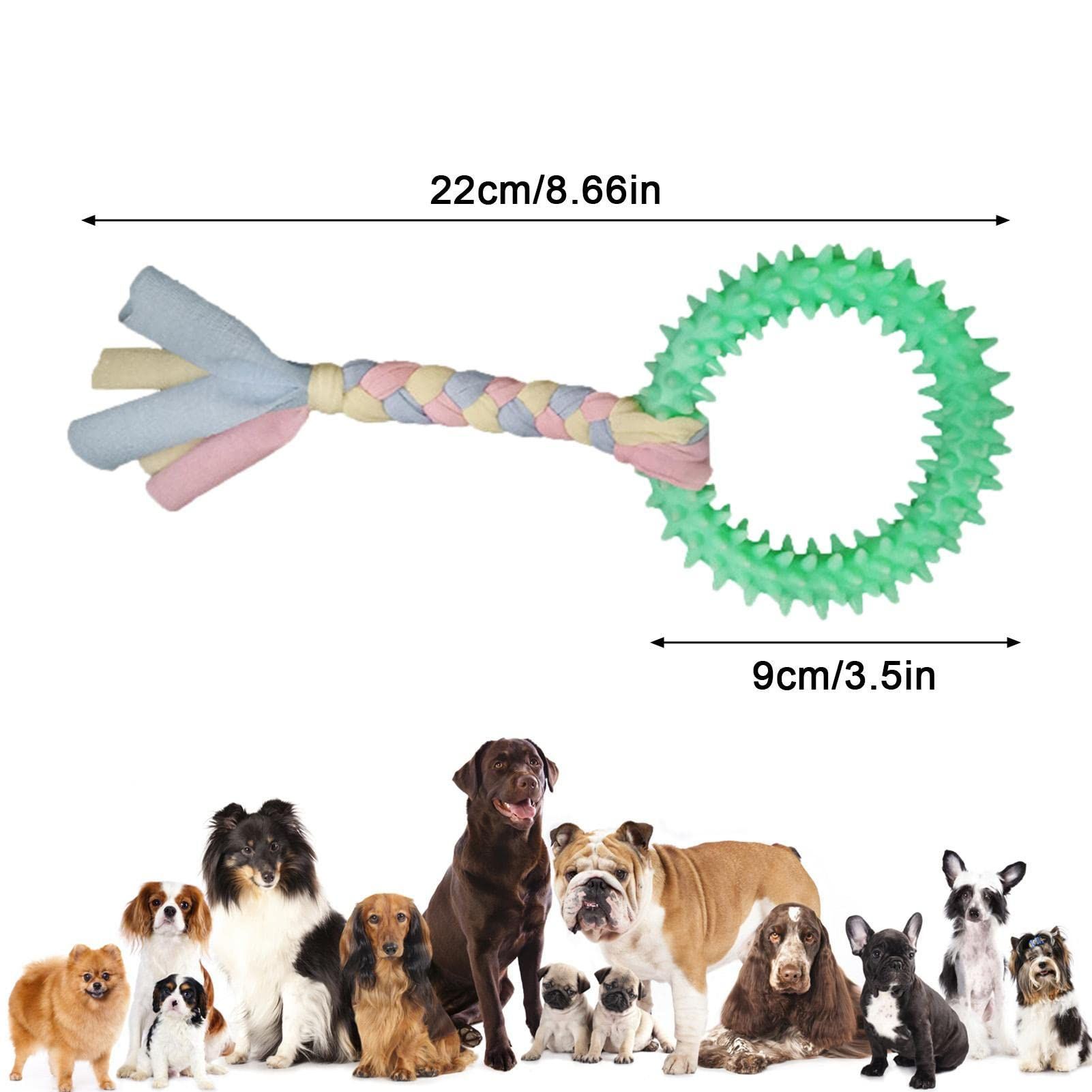 Chewable Dog Toys | Round Shape Chewable Pets Chew Toys with Good Elasticity and Interactivity for Cleaning, Teeth Grinding