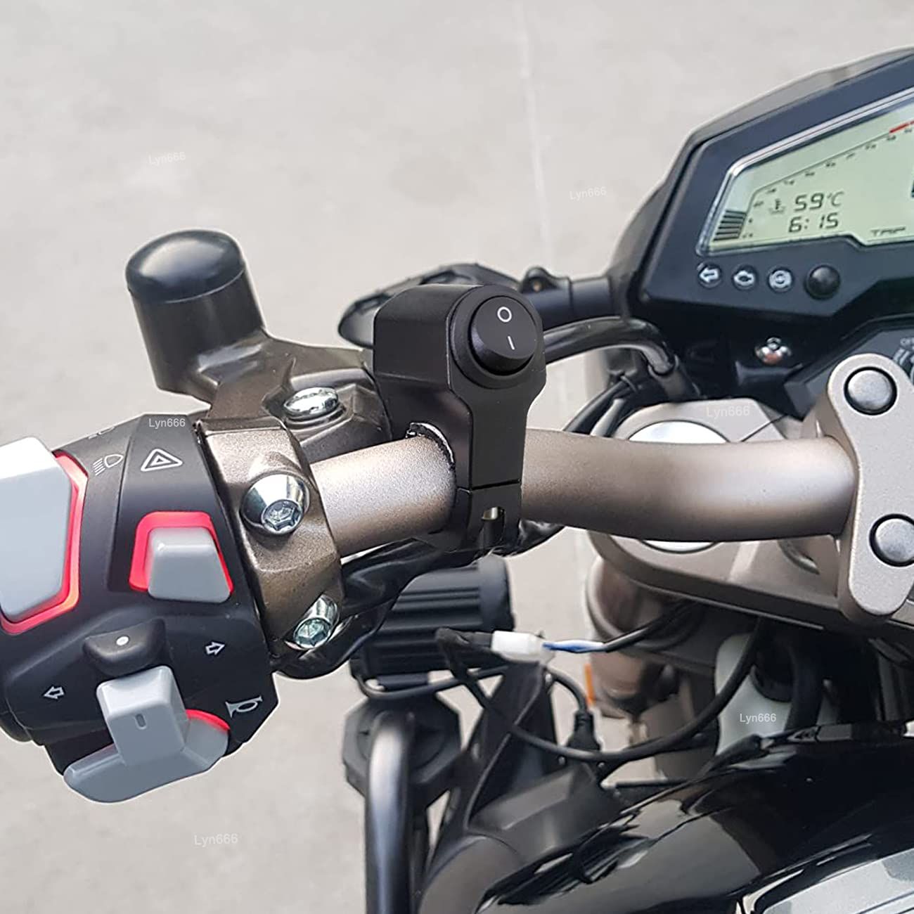 Motorcycle Handlebar Switch Waterproof Handlebar Light Switch Aluminum Alloy Toggle Switch for Motorcycle Bike Scooters