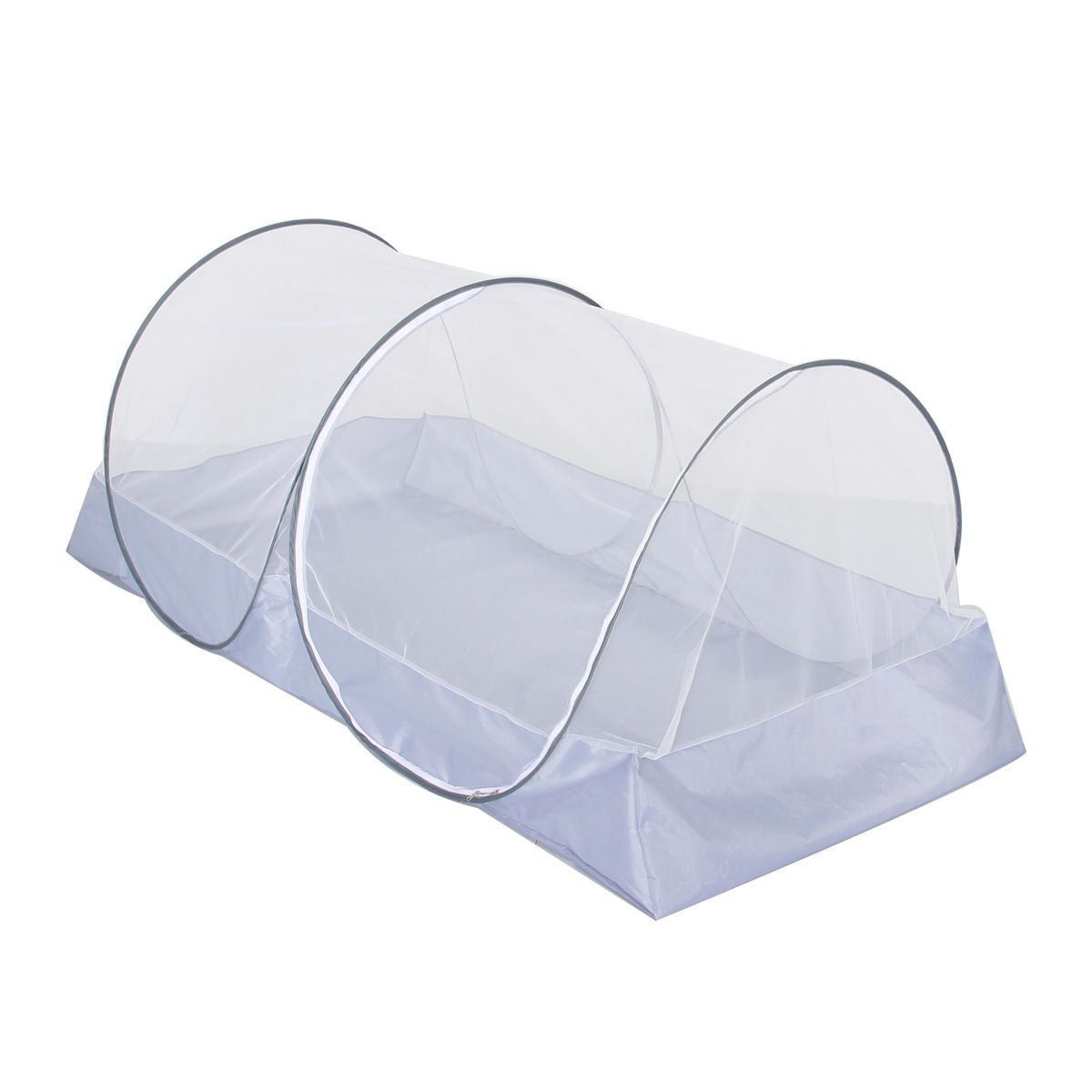 Portable Mosquito Net Mosquito Net for Bed Free Installation-Suitable for Camping, nap, Patio (Large-Side Zipper(White net))