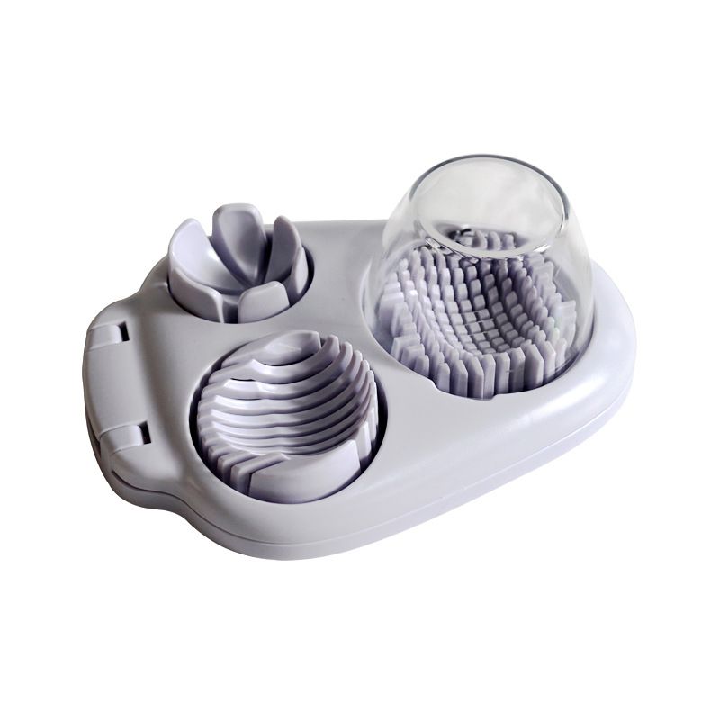 3 in 1 Egg Slicer with Stainless Steel Blade for Hard Boiled Eggs,Egg Cutter Strawberry Fruit Garnish Slicer