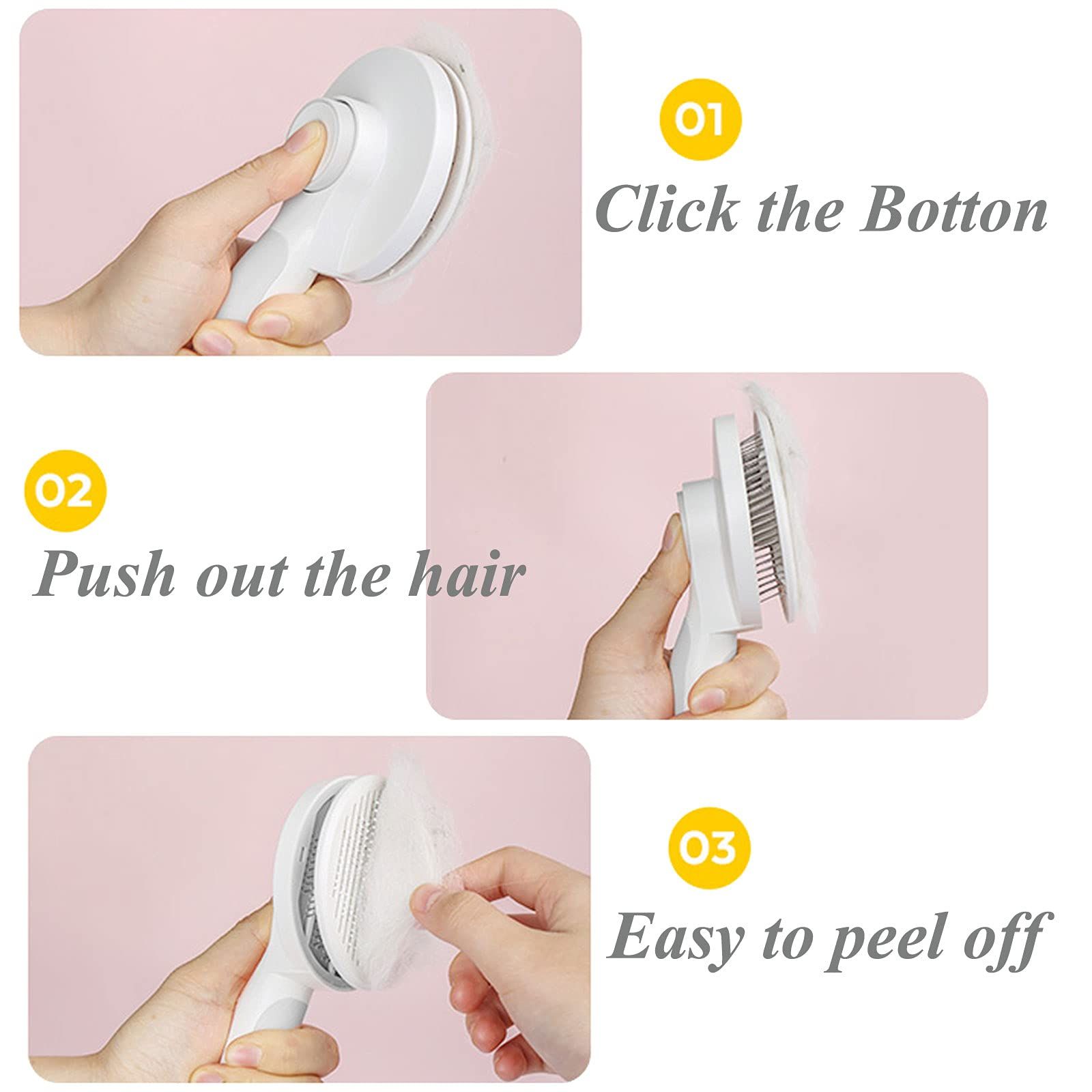 Cat comb to remove floating hair, brush with brush, dog comb, cat tool for cleaning long haired pet needles, comb with cat supplies