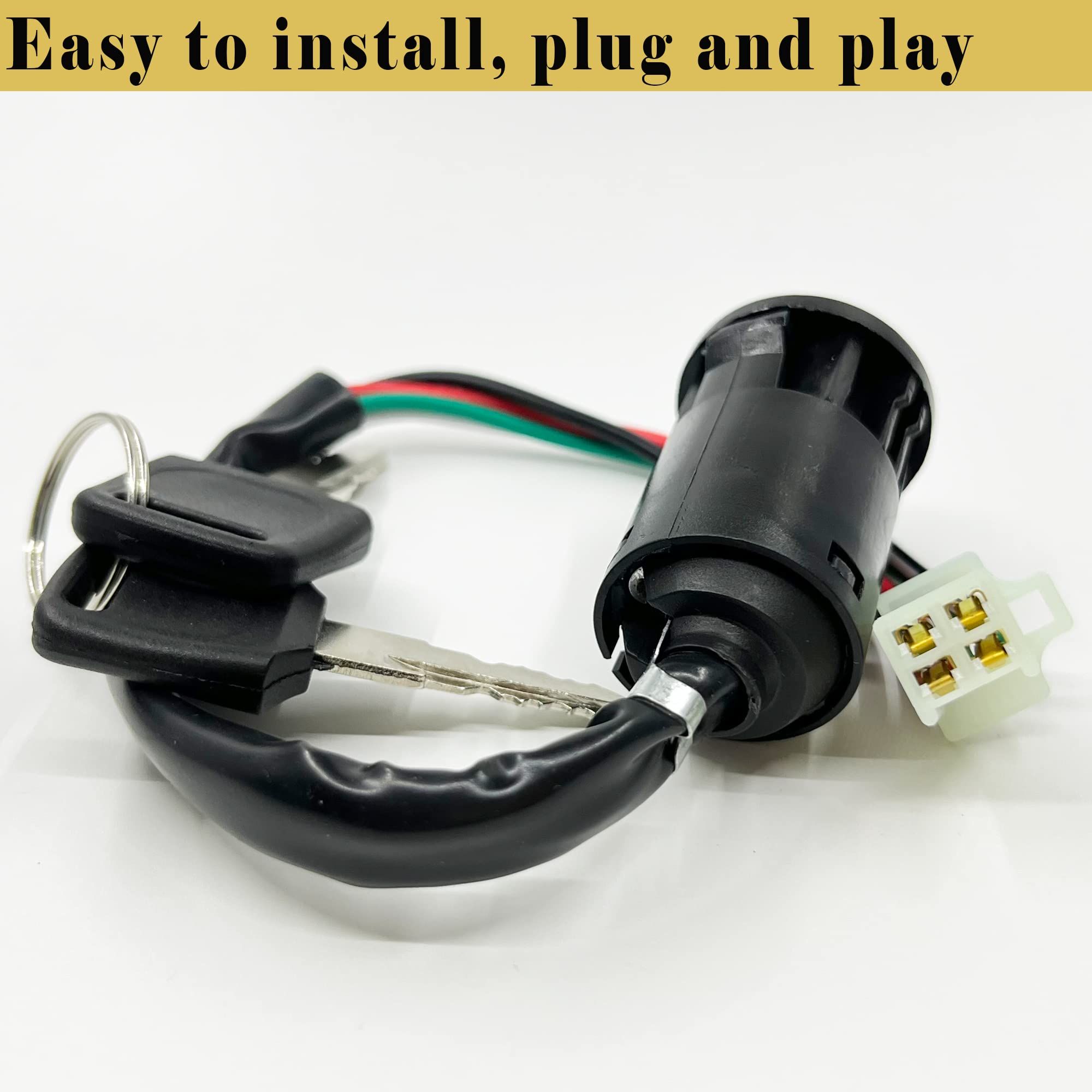 Electric Scooter Key Ignition Switch Set with Cap for 200cc 250cc motorcycle ATV Tao Tao Sunl ATV Dirt Bike Electric Scooter