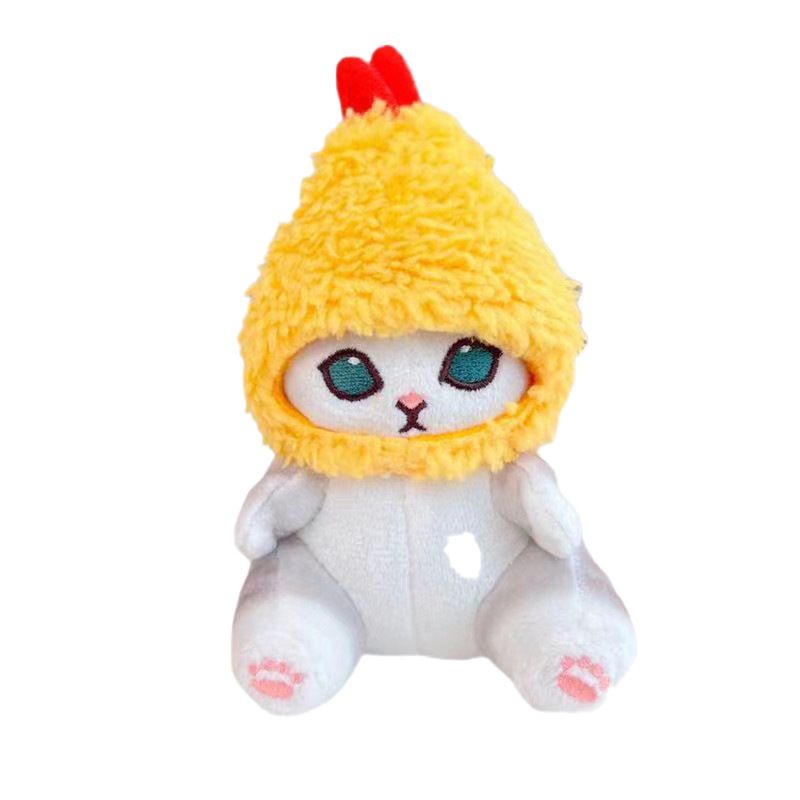 Fried Shrimp Cat Plush Toy Cute Cat Stuffed Animal Plushies Doll, Soft Stuffed Shrimp Kitten Pillow Christmas Birthday Gifts（3pcs）