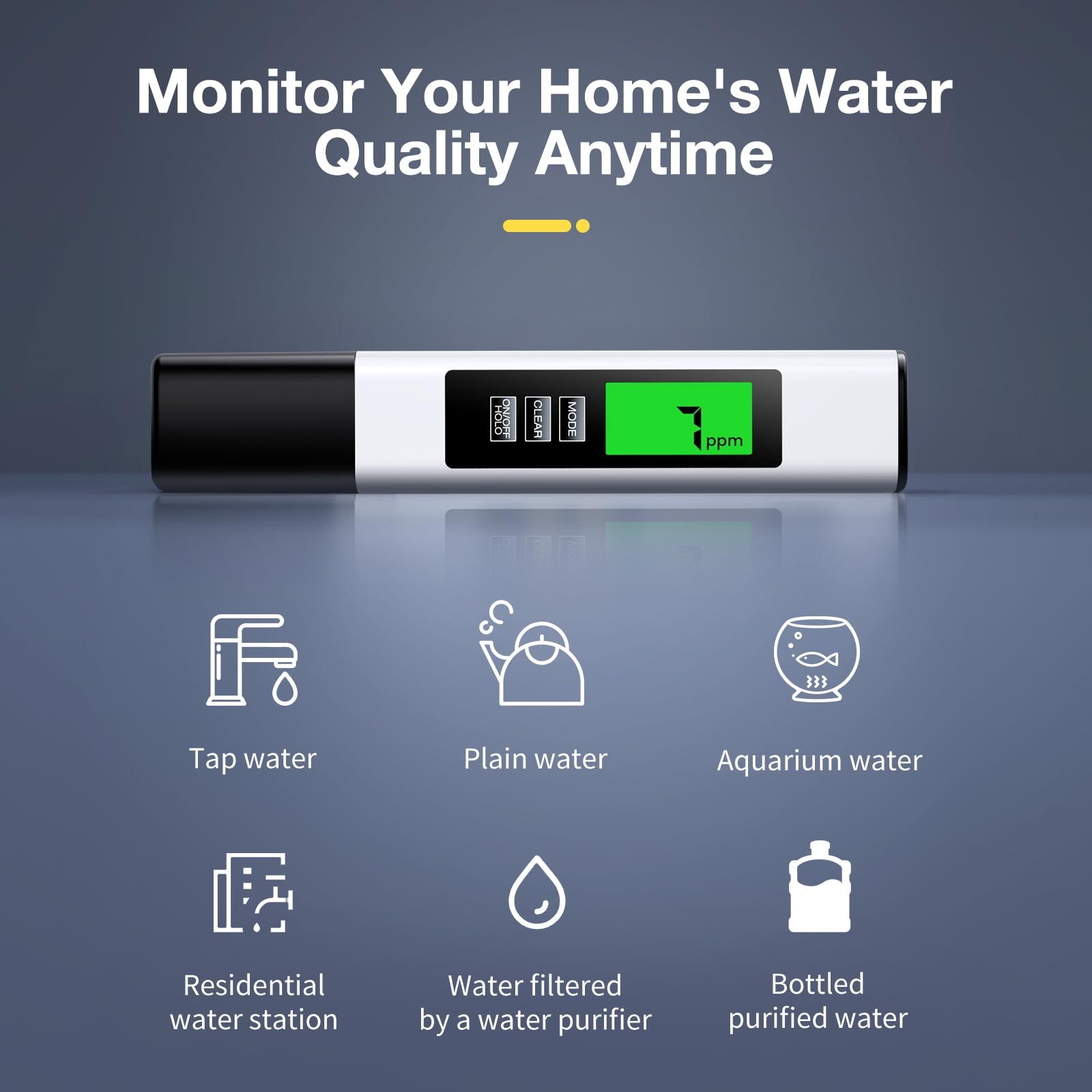 All-New 4 in 1 TdsMeter Digital Water- Accurate and Reliable Turbidity Meters Testing Temp(°C,°F) - Professional Testing