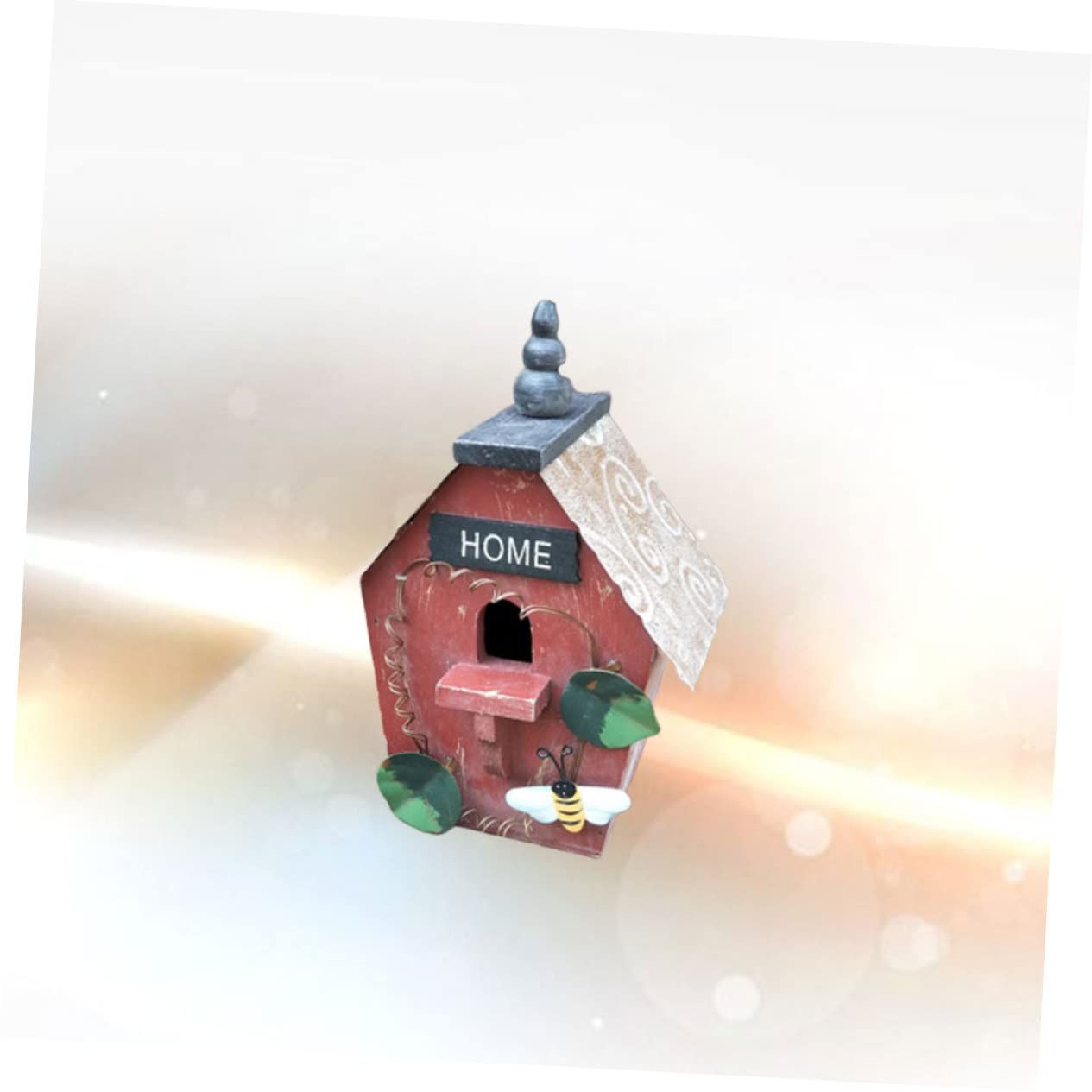 Wooden Bird Houses for Outside, Handmade Natural Blue Bird Houses for Outdoors Clearance Garden Country Cottages Decor