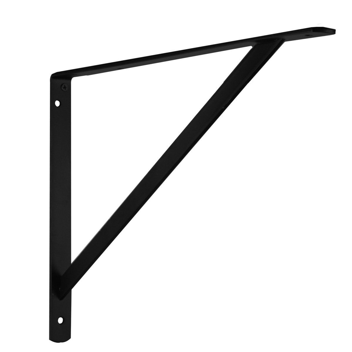 2Pack Heavy Duty L Brackets for Shelves, 90 Degree Triangle Metal Supports for DIY Floating Shelf with Screws ( Black)