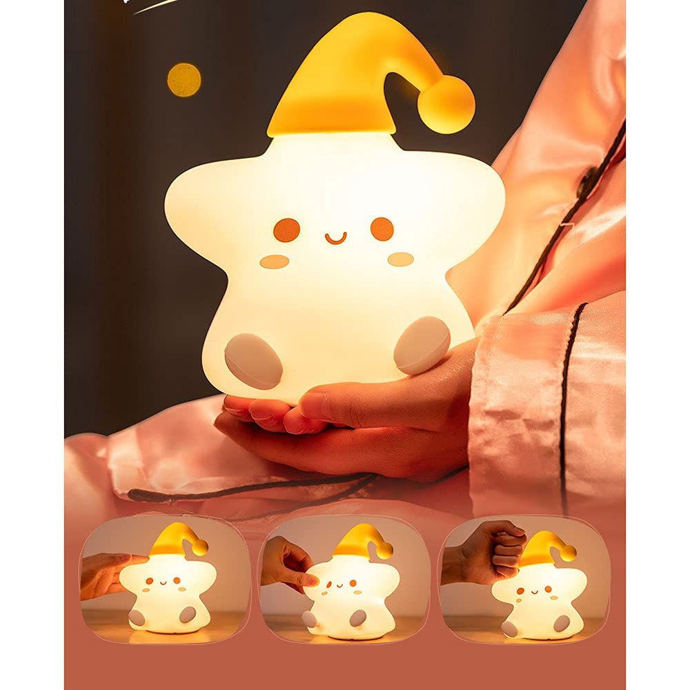 Kids Night Light, Cute Star Baby Toddler Girls Kids Night Light for Bedroom, Portable Color Changing Battery Powered