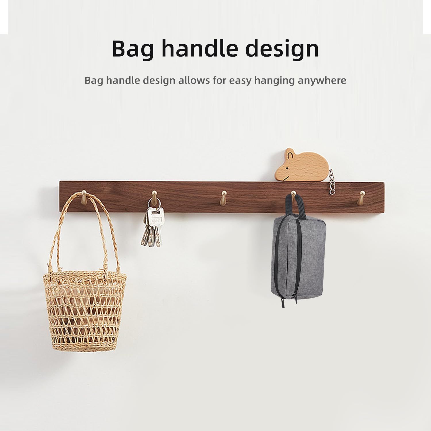 Travel Toiletry bag Toiletry bag for women men Hanging toiletry bag Cosmetic bag Travel accessories for Women Men (Grey)