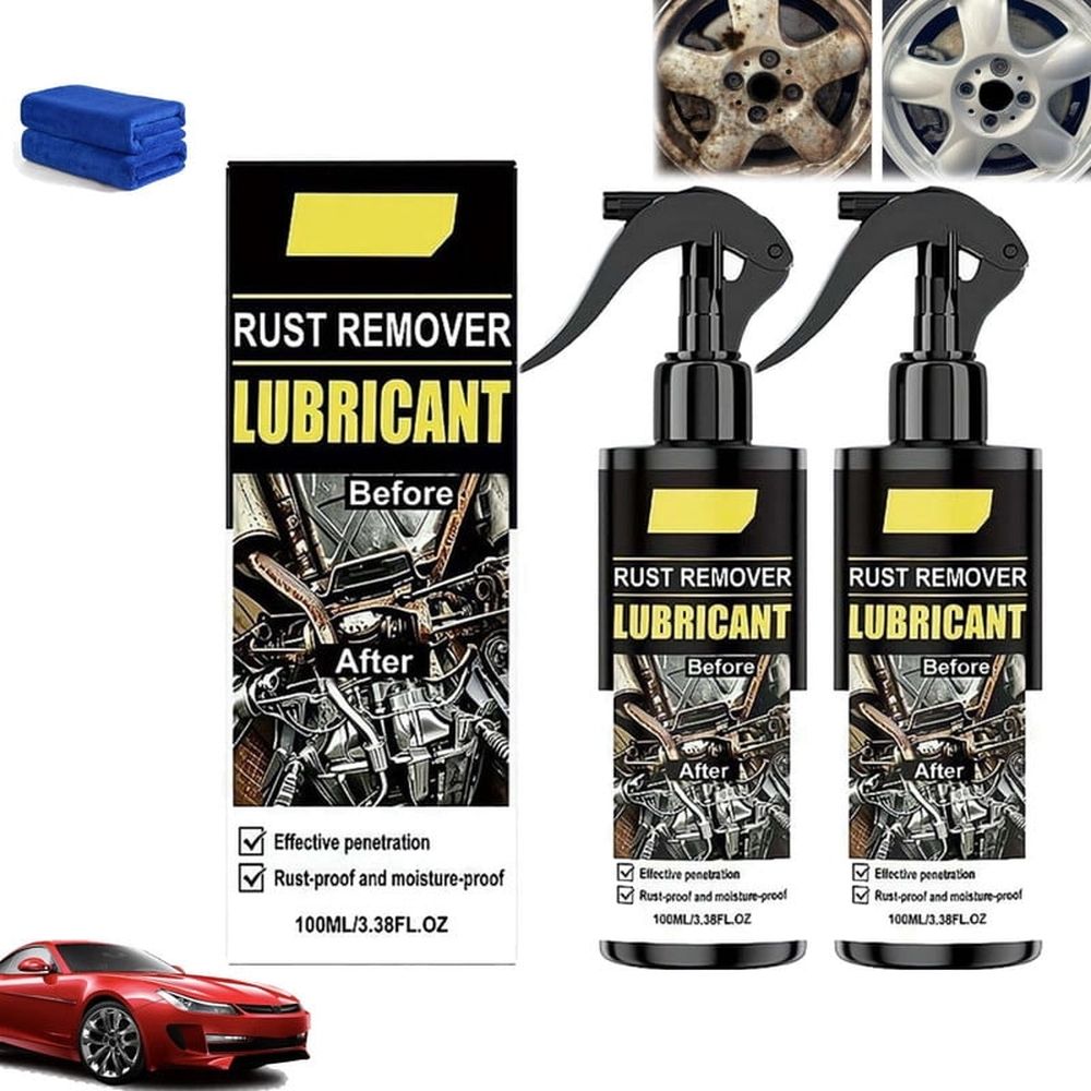 Auto Metal Rust Remover Spray 100ml, Trigger Spray Anti-Oxidation Cleaner for Car Exhaust Pipe Wheel Hub Undercarriage Bolts