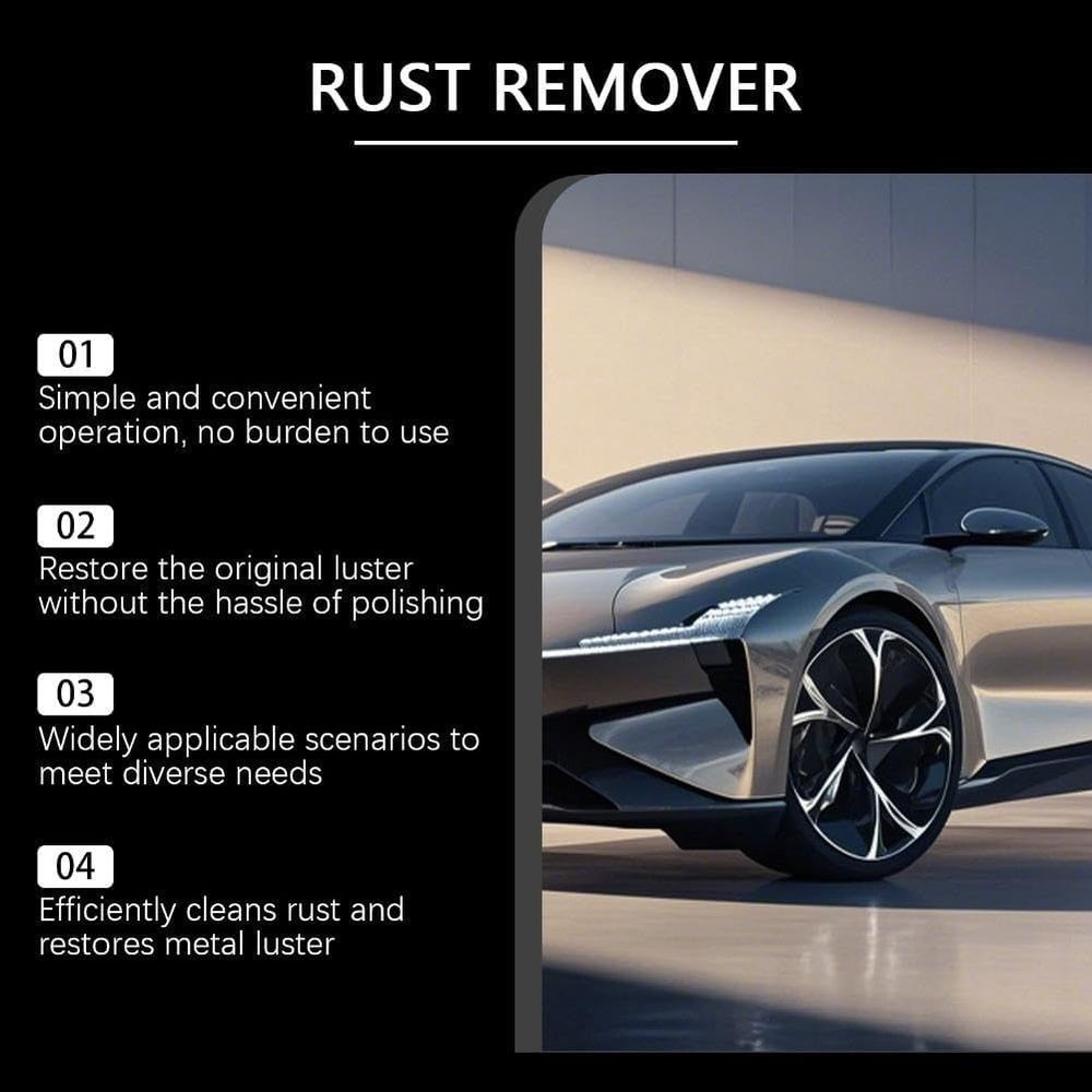 Auto Metal Rust Remover Spray 100ml, Trigger Spray Anti-Oxidation Cleaner for Car Exhaust Pipe Wheel Hub Undercarriage Bolts