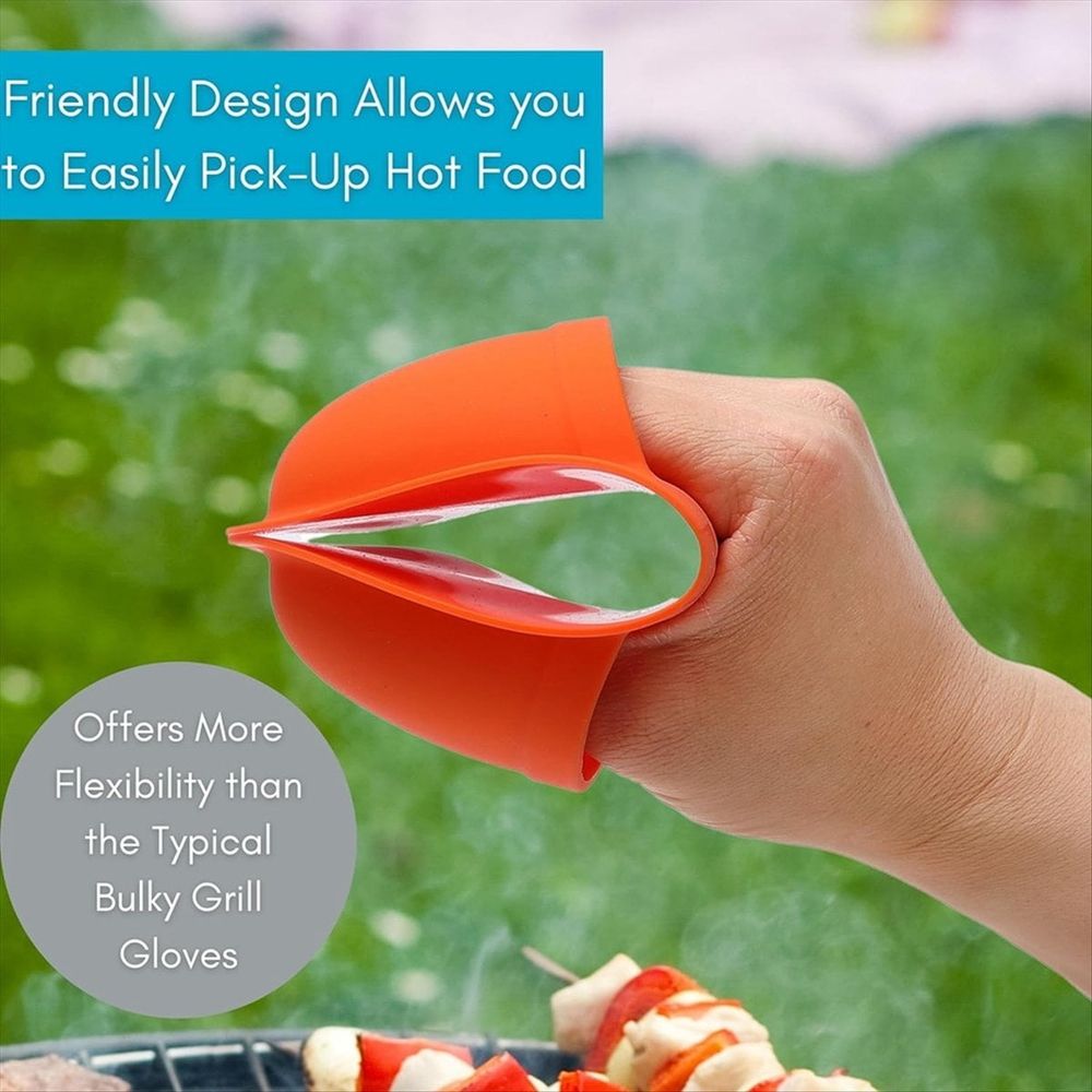 BBQ Grill Mitts for Outdoor Grill Grill Gloves Heat Proof Grill Accessories for Outdoor Grill Heat 2pk Mitts