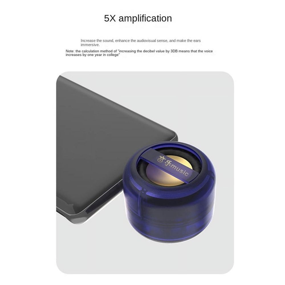 Portable Mini Speaker Universal Type-C Sound Box Plug in Mobile Phone Amplifier External Wired Home Clear