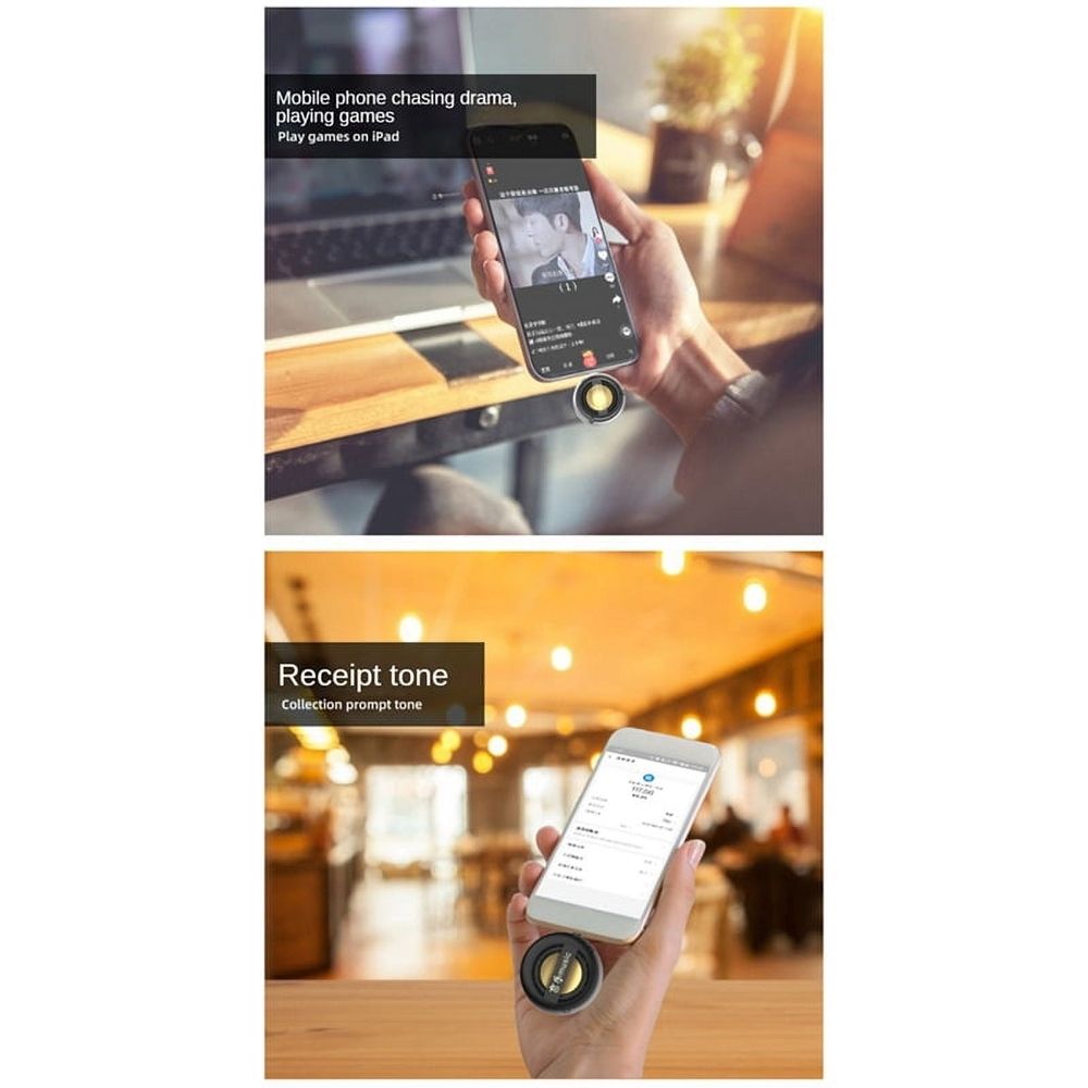 Portable Mini Speaker Universal Type-C Sound Box Plug in Mobile Phone Amplifier External Wired Home Clear