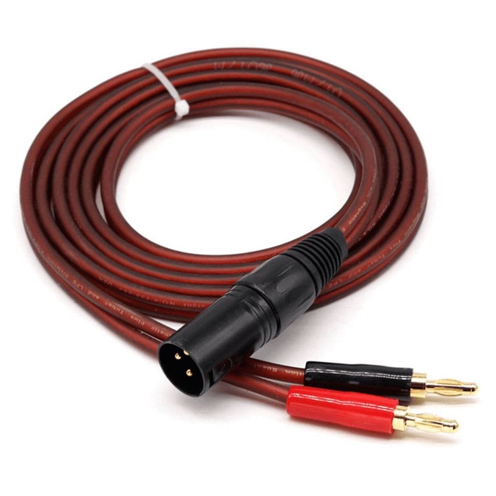 XLR to Banana Speaker Cable Gold-Plated 4mm Plug to XLR3 Pro HiFi 2X