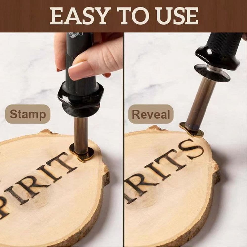 26 Piece Hot-Stamps Uppercase Alphabet Set for Branding and Personalization of Wood Leather and Other Surfaces