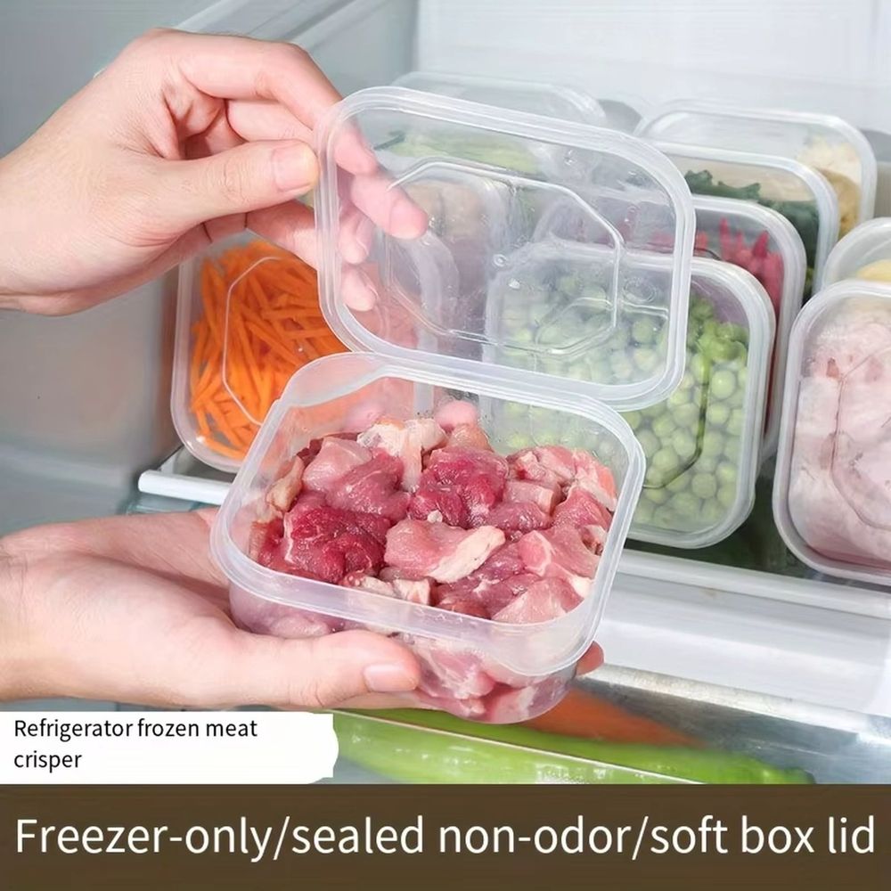 1-Pack Airtight Meal Prep Containers - Square Food Storage/Stackable Lids for Freezer & Pantry Organization\u200b,Airtight Storage Box for Vegetables Meat Leftovers