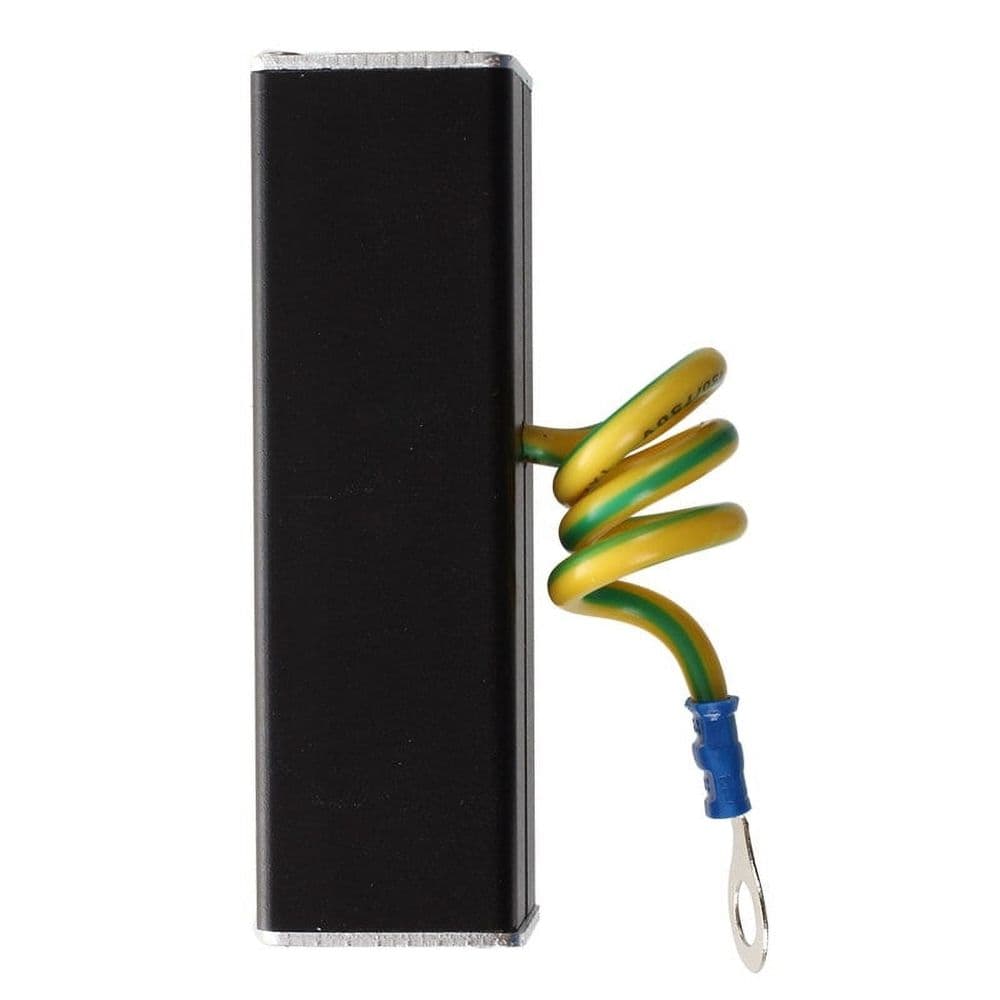 Surge Protector Arrester RJ45 Plug Ethernet Network 100MHz Black Silver Tone