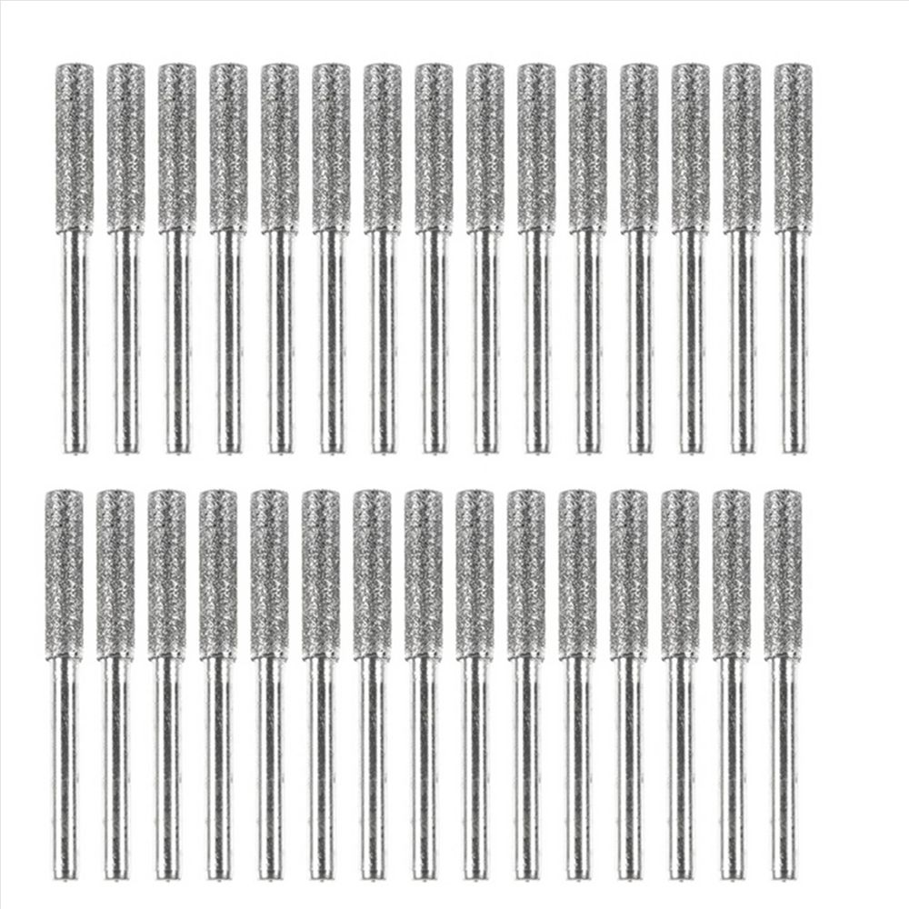 60 Pieces Chainsaw Sharpener Stone Burr Grinding Stone File, Polishing Grinding Tool Grinding Bits, 5/32 Inch/ 4 mm