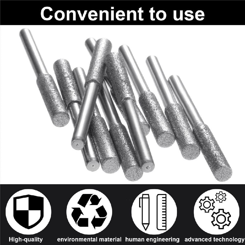 60 Pieces Chainsaw Sharpener Stone Burr Grinding Stone File, Polishing Grinding Tool Grinding Bits, 5/32 Inch/ 4 mm