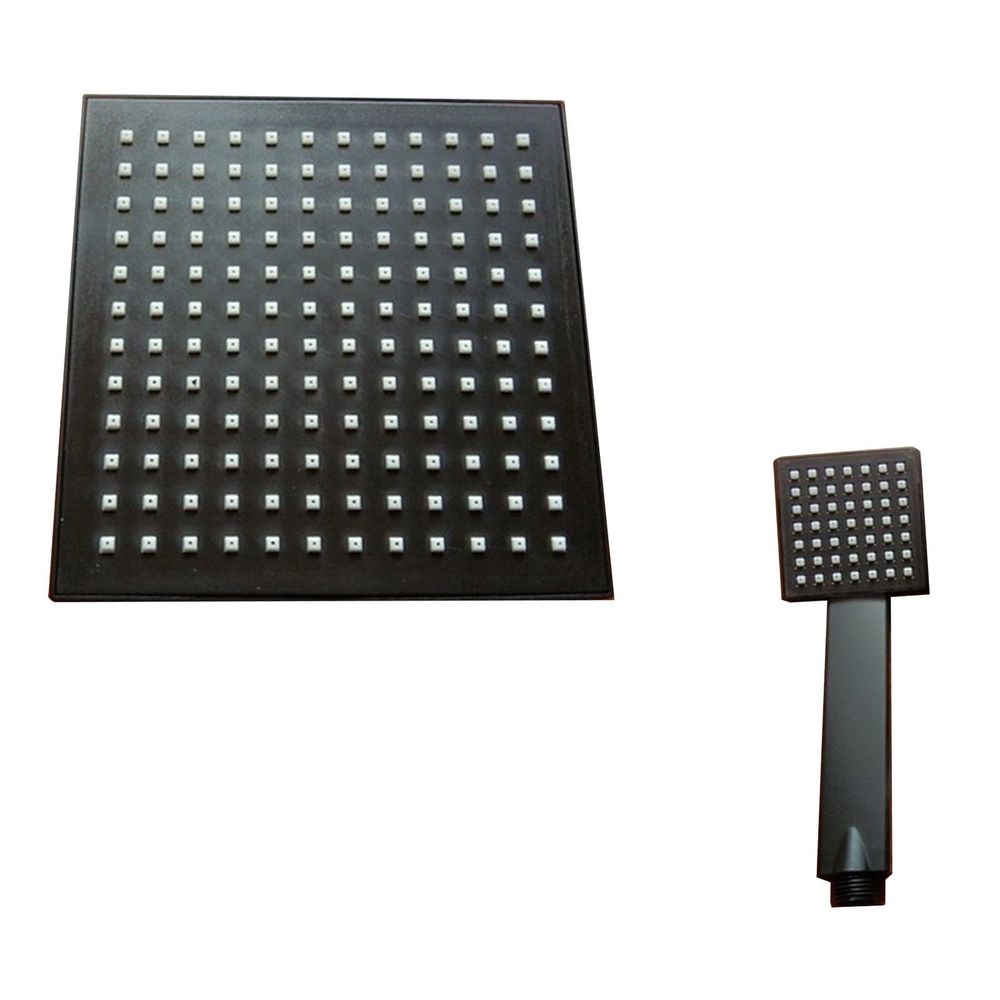Bathtub Faucet Set,Shower System,Rain Shower Kit Square Single Handle in Wall Waterfall Shower Head Kit for Bathroom Home Black