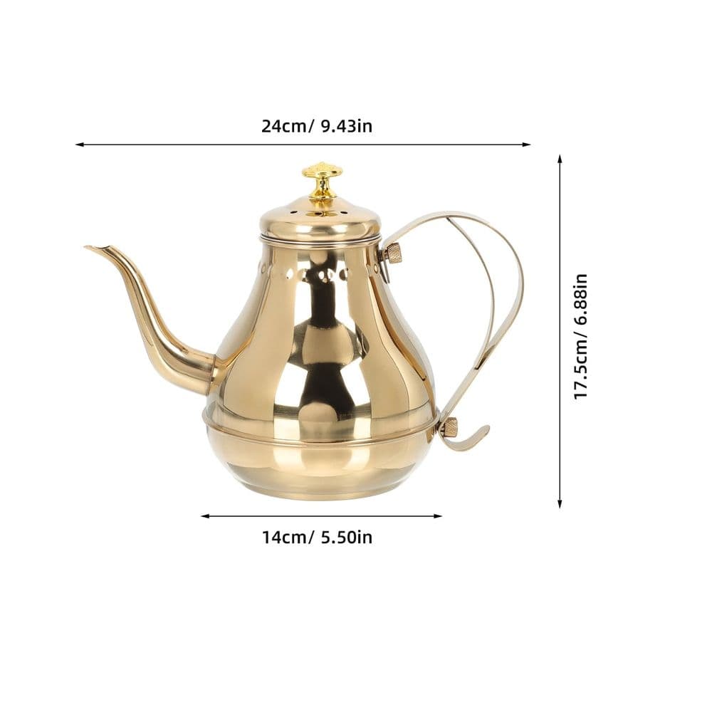 Stainless Steel Tea Kettle with Infuser 1.2L Gold