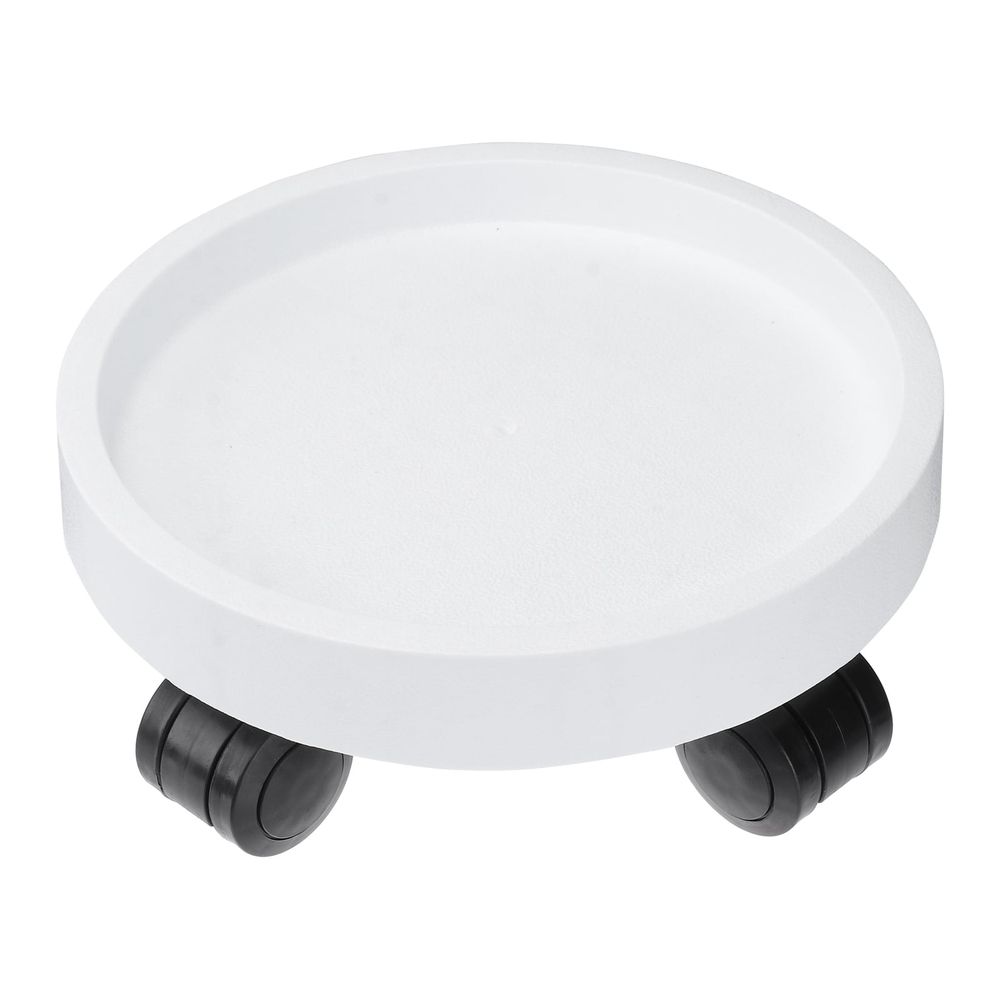 1Pc White Plant Pot Tray Flowerpot Base Plate with Thick Resin Material for Indoor Gardening