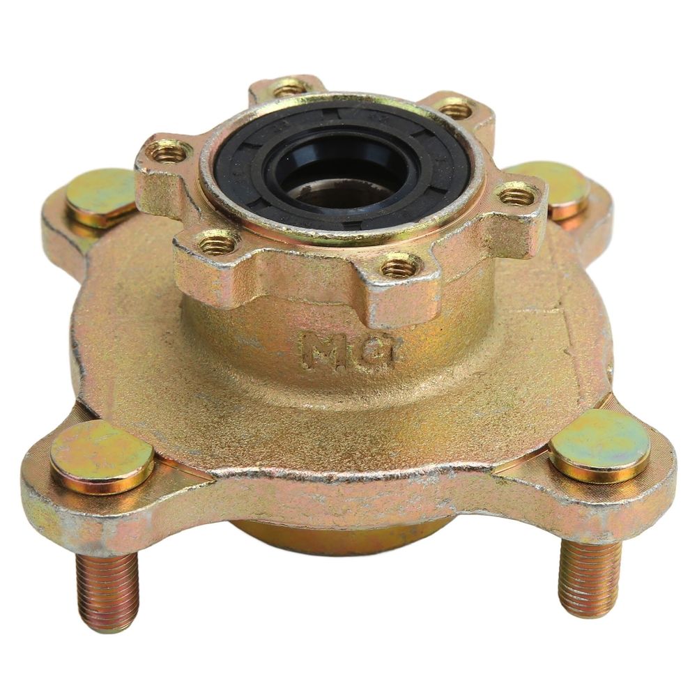 Front Disc Brake Wheel Hub Front Disc Wheel Rim Hub, Steel Alloy 4 Stud Brake Wheel Rim Hub for Go Kart