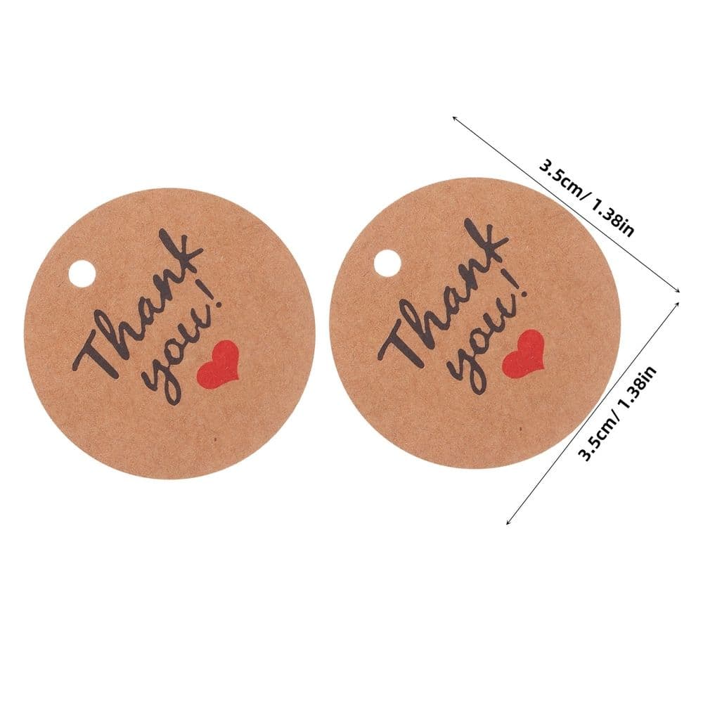 Kraft Paper Round Labels 100 Pcs Multi-Color Ideal for Wedding Party Christmas Rustic Decorations