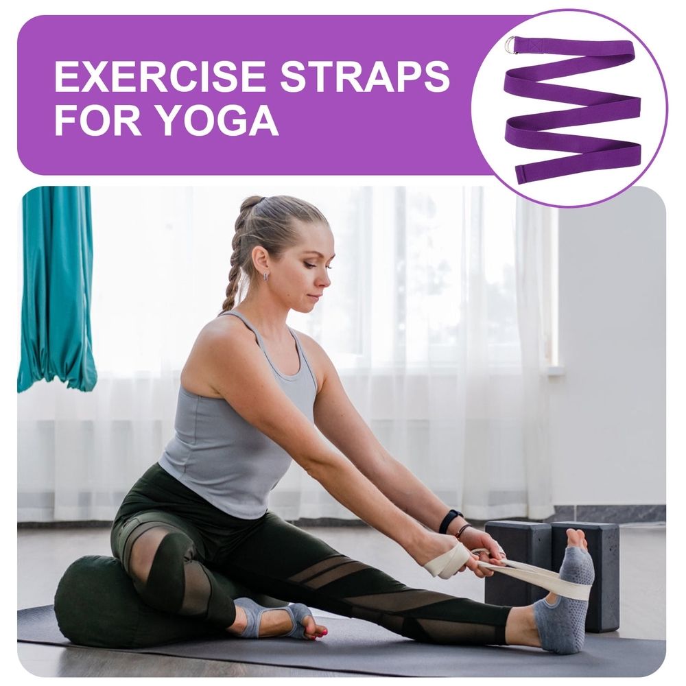 5pcs Professional Non Elastic Yoga Strap for Pilates and Yoga Practice