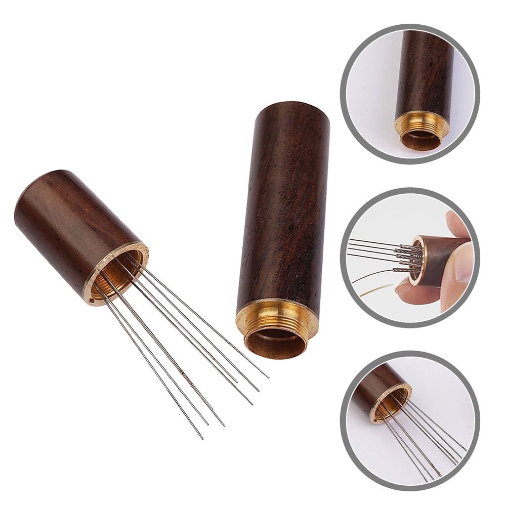 1Set Espresso Coffee Stirrer With Stainless Steel And Wood Handle For Home Use