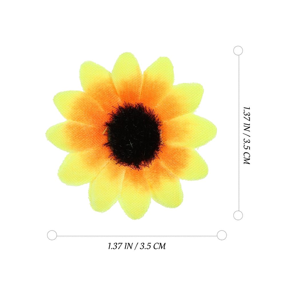 100 Pieces Realistic Yellow Sunflower Artificial Flowers for Home Decor, Party Decorations, Craft Projects, and Floral Arrangements