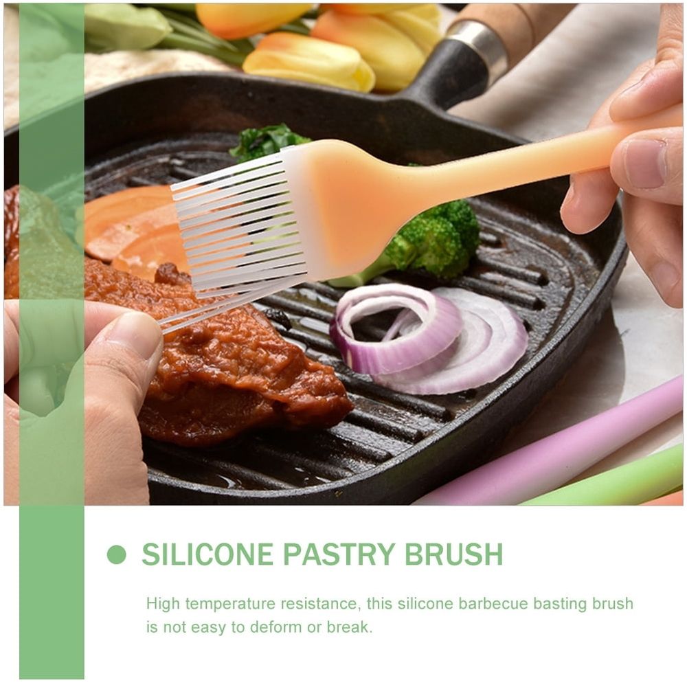 8-Piece Silicone Oil Brush Set for Kitchen Baking, Barbecue, Grill - Cooking Gadget Tools
