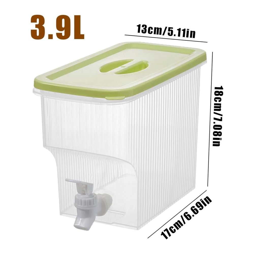 1 Gallon Drink Dispenser with Spigot for Fridge,Leakproof Plastic Water Container Fridge Beverage Dispenser Ice Juice Dispenser with Spigot for Home Party Restaurant Bar Buffet