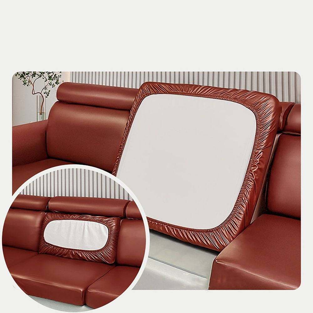 Single Sofa Set*1 Piece Pu Leather Couch Cushion Slipcover Stretch Couch Covers Slipcovers Sets Furniture Protector