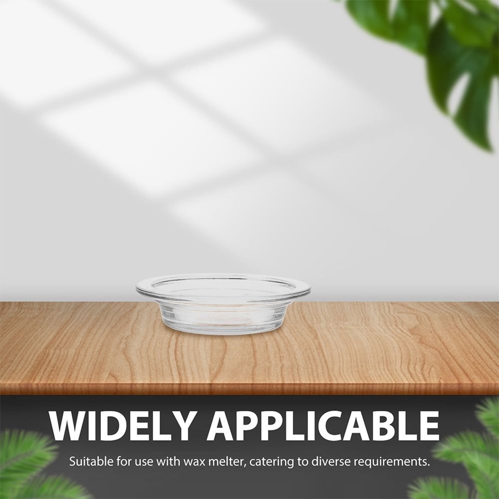 Clear Glass Dish for Wax Melt Warmers Aromatherapy Melting Tray Reusable Fragrance Heater Plate for Essential Oils and Wax Tarts