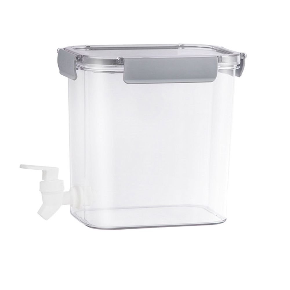 Beverage Dispenser With Lid And Faucet Food Grade Plastic Refrigerator Dispenser For Lemonade Cold Juice Injection Cooler Iced Tea