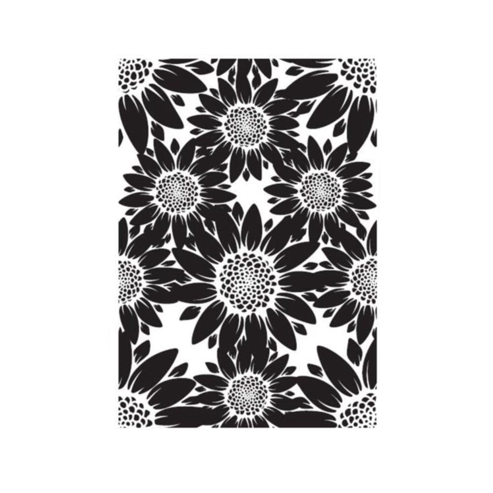 5X7 Inch Sunflower 3D Embossing Folder - Embossing Machine Plastic Textured Template for Card Making Scrapbooking - Floral Pattern Paper Crafting Diy Journaling Supplies