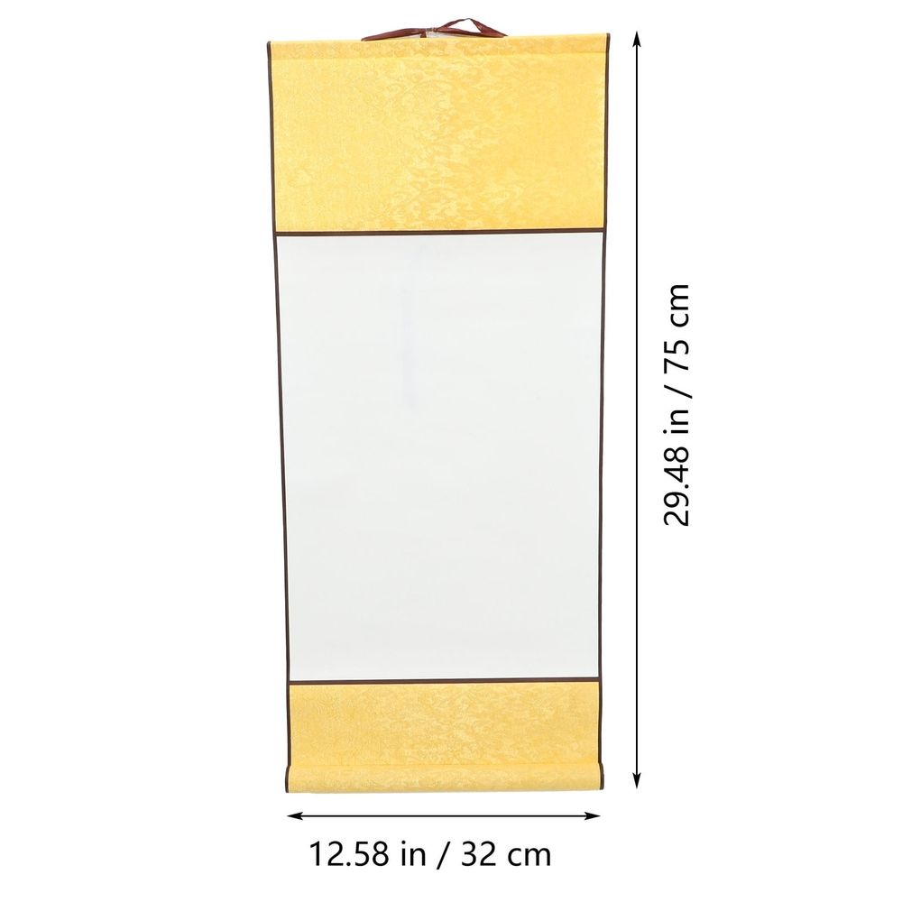 Decorative Paper Scroll Wall Art Rice Paper 75x32x0.1CM Traditional Asian Style Home Decor