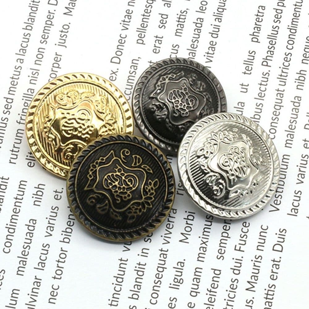 Copper Buttons Elegant Design Dark Grey 1.5cm 2cm 2.5cm 30Pcs